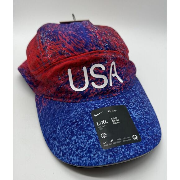 Nike Team USA 2024 Olympics Dri Fit‎ ADV Fly Hat Cap FN2348 635 Adult Size L/XL - Picture 1 of 7
